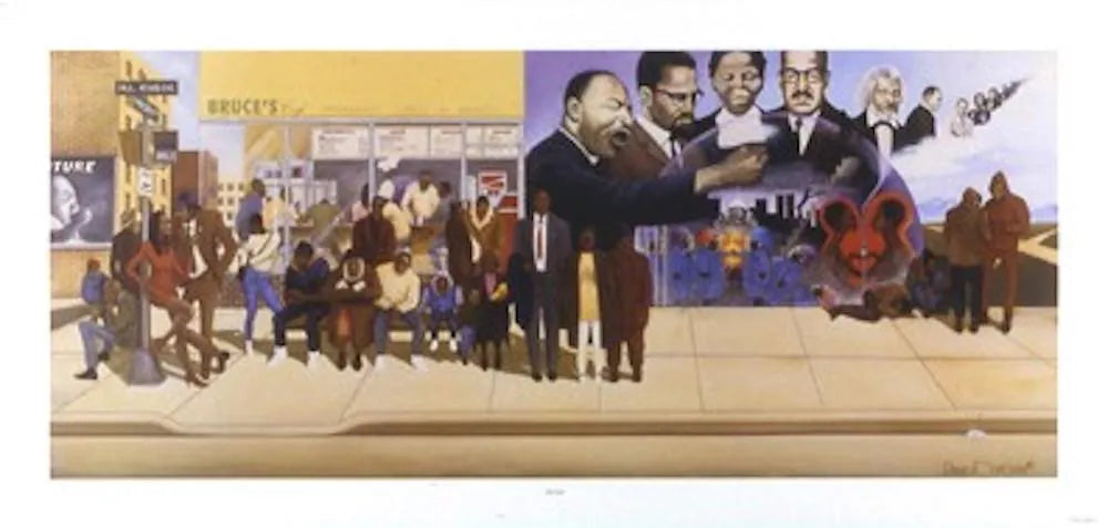 Ernest Watson - "Bus Stop" Black Art Print