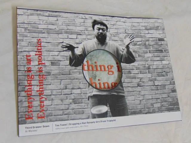 Ai Wei Wei - "Dropping a Han Dynasty Urn" Tea Towel