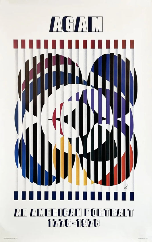 Yaacov Agam - "Birth of a Flag: An American Portrait" Pop Art Print