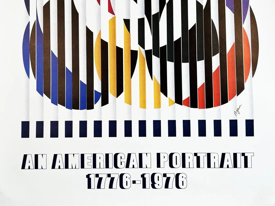 Yaacov Agam - "Birth of a Flag: An American Portrait" Pop Art Print