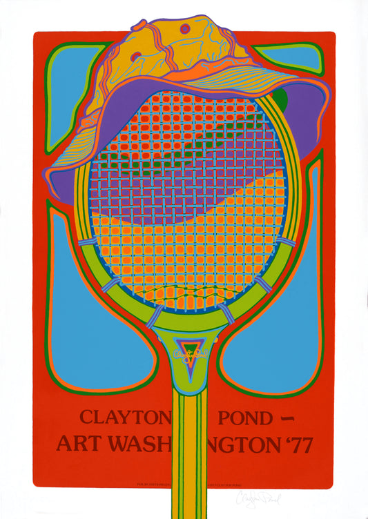 Clayton Pond - 1970's Pop Art Tennis Racket